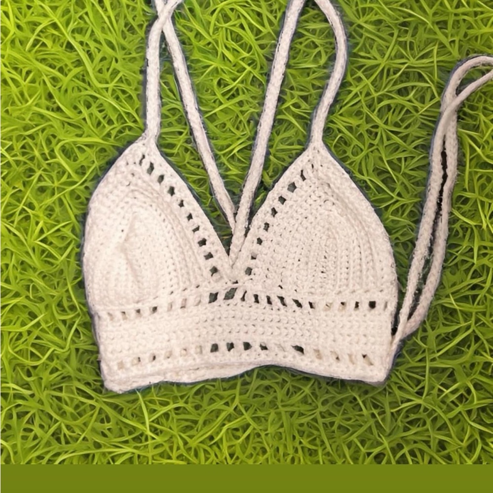 Handmade crotchet Lily Crop Top